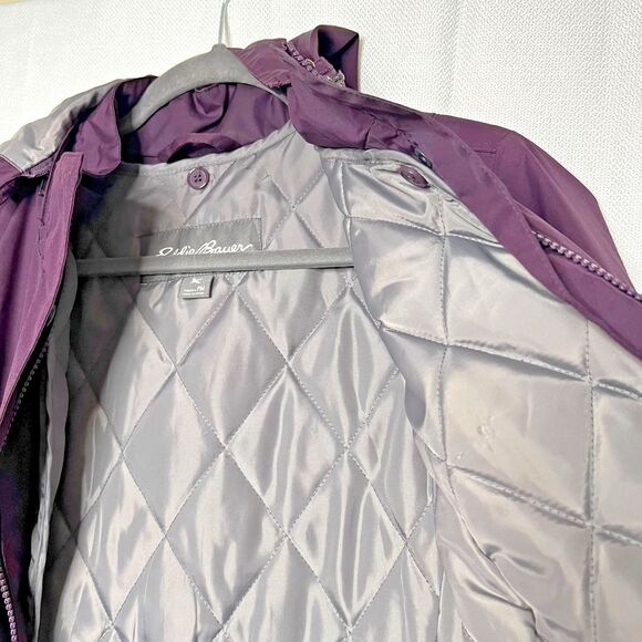 Eddie Bauer WeatherEdge Waterproof Quilt-Lined Interior Women's Size PM Purple - Picture 5 of 16